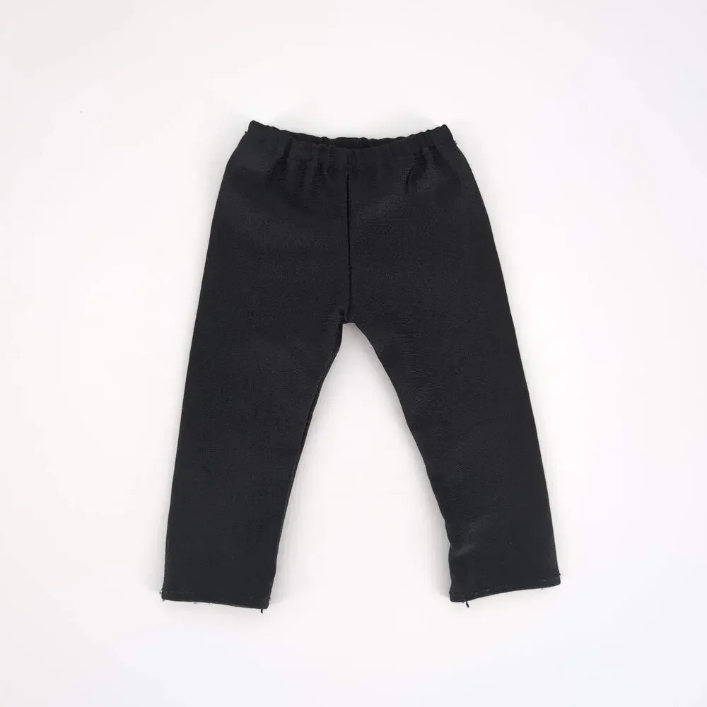 Unbranded Black Spandex Lycra Full Length Doll Leggings for 18 inch Dolls - GUC